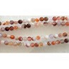 Agate sardonyx 6mm ocre-blanc x15