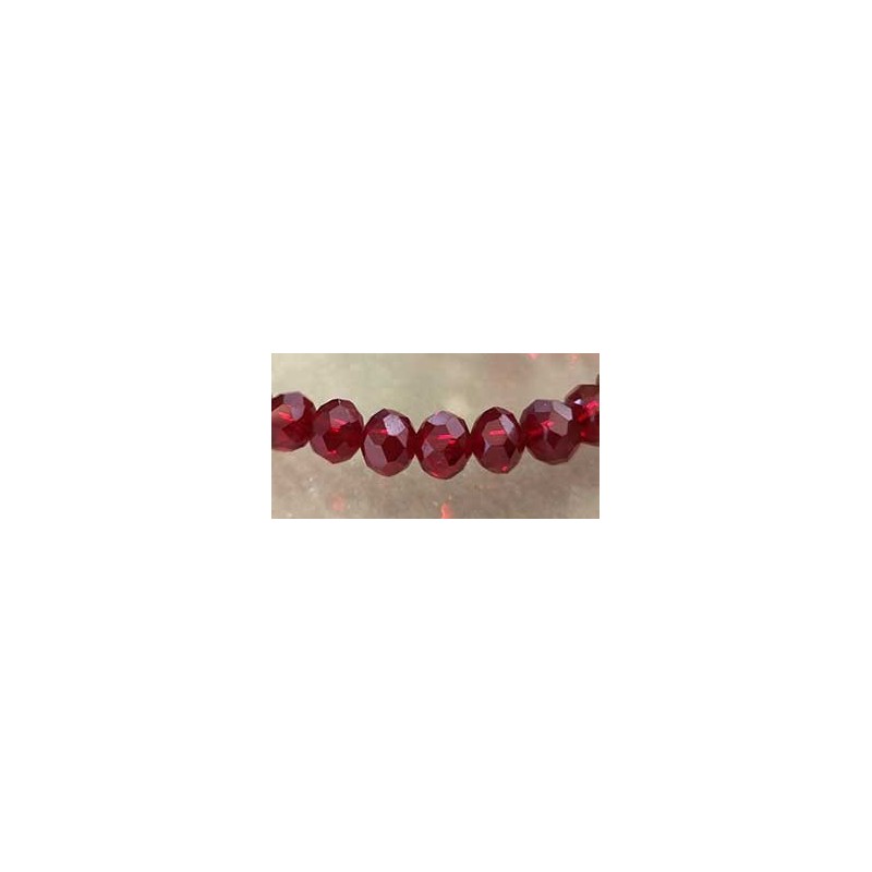 ABACUS 6x8mm rouge rubis x 20
