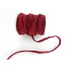 CORDON en SOIE HABOTAI Roulottée 5mm ROUGE BORDEAUX PROFOND  x  0,50 M