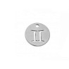 Breloque signe du zodiaque Gémeaux 12mm inox X1