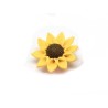 Fleur tournesol pâte polymère 30x12mm jaune x1