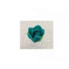 Rose pâte polymère 10x6mm vert x1