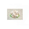 Rose en pâte polymère 10mm Blanc X 1