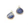 Pendentif larme sertie 17x13mm sodalite x1