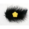 FLEUR EN CERAMIQUE  18x18mm JAUNE  x1