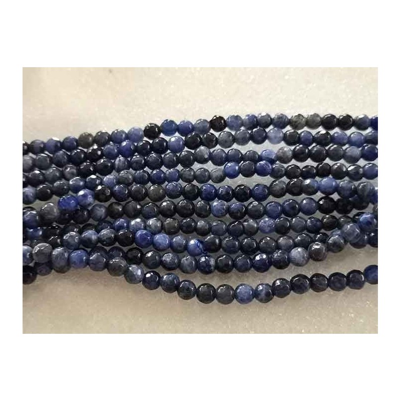 Sodalite 4mm facettée bleu x20