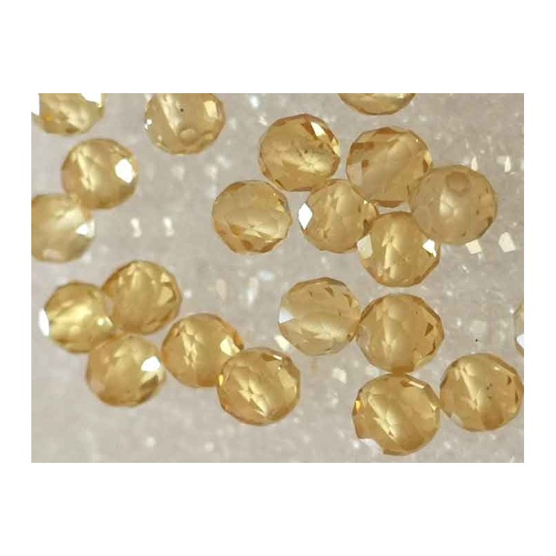 Citrine naturelle facettée 3mm jaune x25