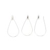 Supports boucles d'oreilles gouttes 48x23 acier inox