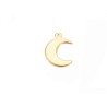 Breloque croissant de lune 15x11mm inox doré