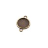 Intercalaire rond pour cabochon 12mm bronze X1