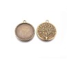 Pendentif arbre de vie support de cabochon 25mm bronze x1