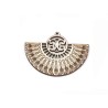 Pendentif éventail en bois 65x47mm x1