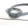 Cordon cuir Gris 2mm x 105 cm x1