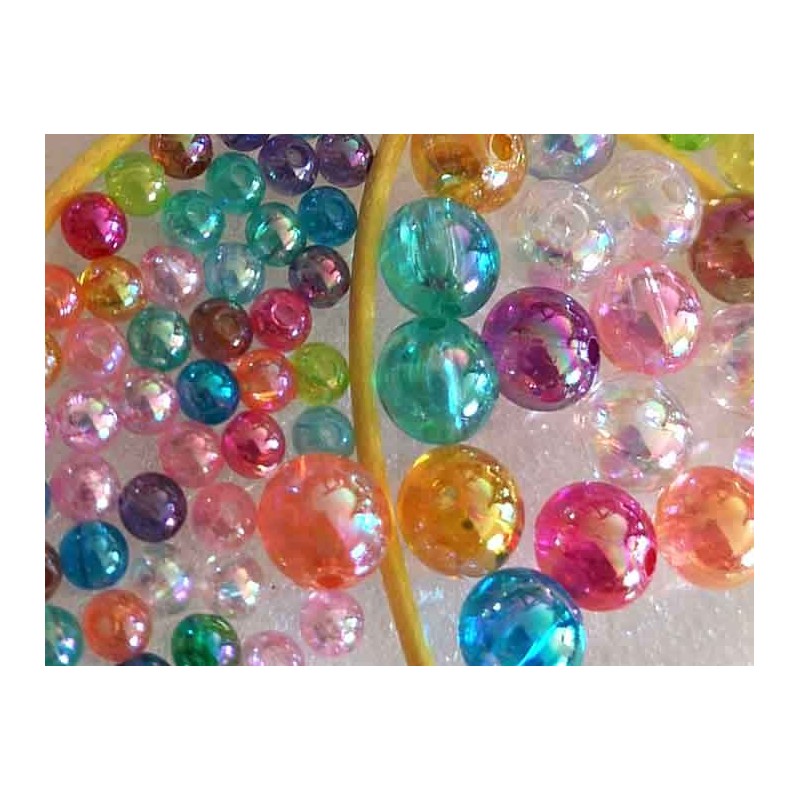 Mélange de perles en acrylique AB 8mm x 40