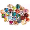 Cabochons en verre arbres nature 25mm x 4