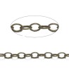 Chaîne maille forçat 3 x4mm Bronze X 1Mètre