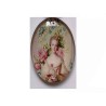 Cabochon Madame en verre 40x30mm x1