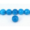 Agate feu 14mm bleu turquoise facettée