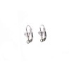 Boucles dormeuses lys 18mm platine X 2