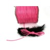 cordon ciré tressé ROSE FUSCHIA 1,5mm qualité supérieure X 3 Mètres