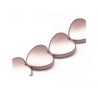 Perle coeur 20x20mm velouré rose x1