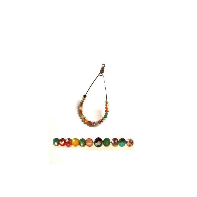 Supports boucles d'oreilles gouttes 48x23 acier inox x2