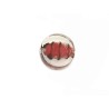 Palet en verre et sable or 16x5mm rouge  X1