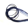 Cordon cuir de chevreau Bleu roi 1.5mm x 1M