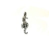 Breloque hippocampe 18x8mm argenté vieilli X1