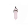 Pendentif pointe en quartz rose 42mm X1