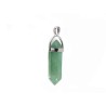 Pendentif pointe en aventurine 42mm vert X1