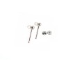 Clous d'oreilles boule 4mm inox 316  X 2