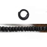 Perles heishi coco rondelles 5mm noir x 1 rang