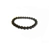 Bracelet élastique en perles 8mm agates mat-brillant noir-2 tailles