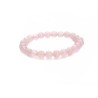 Bracelet élastique perles 8mm en quartz rose x1- Choix taille