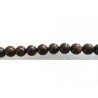 Perle gemme bronzite 8mm x10