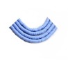 Rondelle Heishi 6x1mm pâte polymère Bleu x46cm
