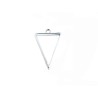 Pendentif triange 39x25mm platine x1