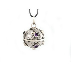 Bola de grossesse PLEIONE 22mm en Argent sterling 925- amethystes