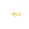Intercalaire poisson 17x8mm doré mat x1
