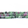 Perles en rubis zoizite 2mm facetté x demi rang