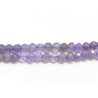 Perles en améthyste 2mm facettée x demi rang