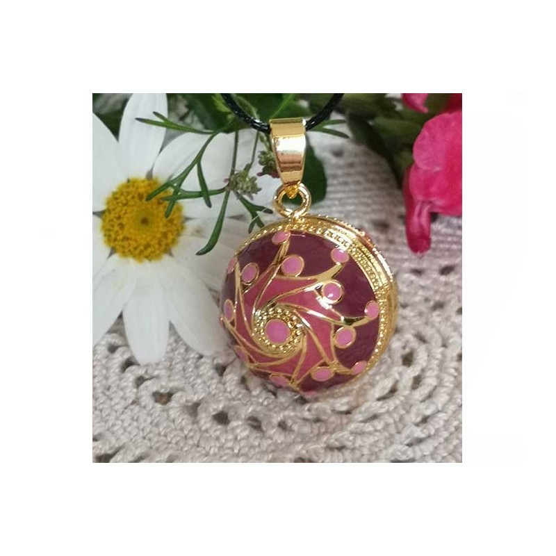 Bola de grossesse astres émail rose et or 20MM-Himalia