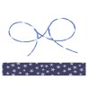 Cordon de Lawn bleu étoiles nacrées X 20cm