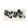 Jaspe zebre imitation rayé noir et blanc 11x8mm x 5