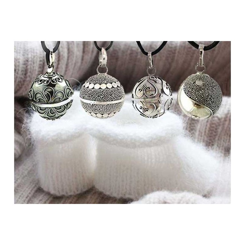 Bola de grossesse TAE (yin et yang) 22mm en Argent Sterling 925 et son cordon réglable