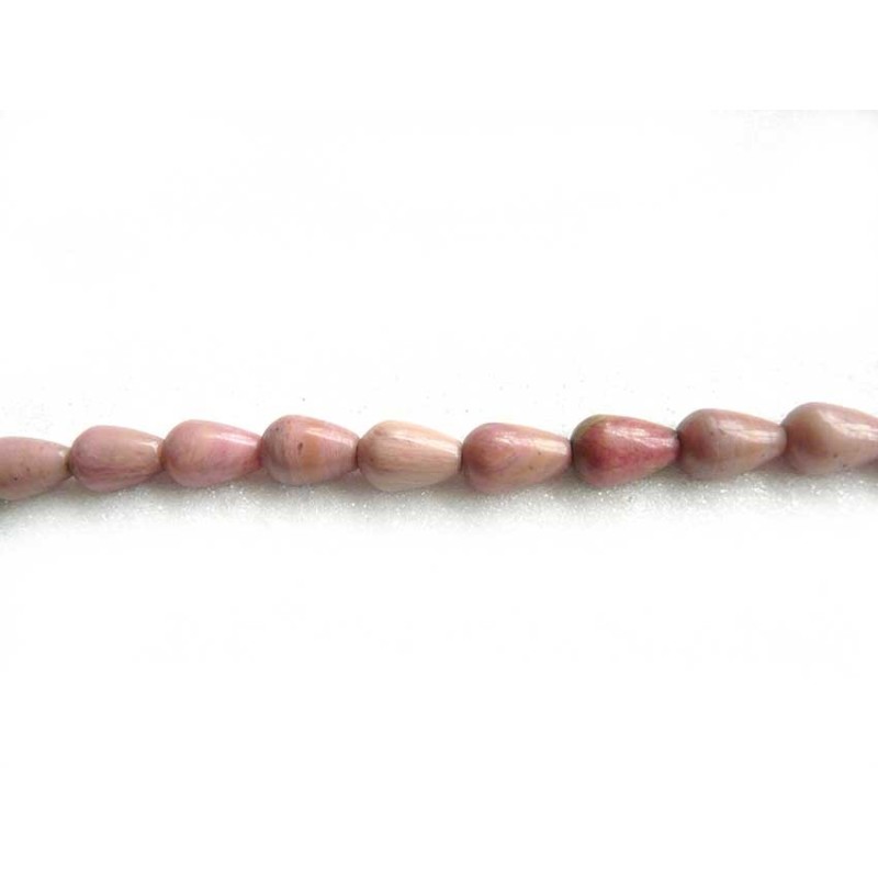 Gouttes en Rhodonite Beige Rosé 8x12mm x 4