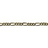 Chaine maille figaro alternée (3-1) 3mm bronze x1M