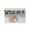 Rondelles Krobo artisanales en verre recyclé 7-8mm multi mix x10