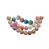 Agate mat mélange de couleurs 6mm x15